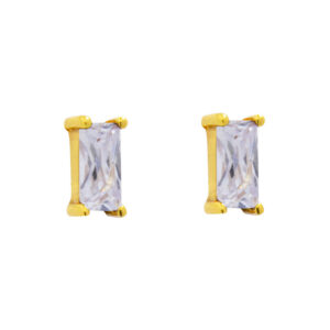 Mini stud earrings with zircon stone