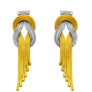 Hercules Knot-Wheat chain earrings N3