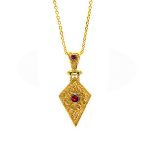 Byzantine necklace with zircon stones