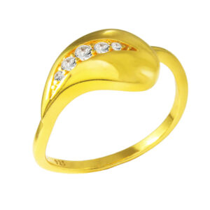 Design Drop ring with zircon stones