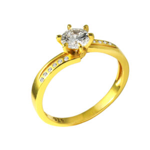 Zircon Stone Elegant Engagement Ring